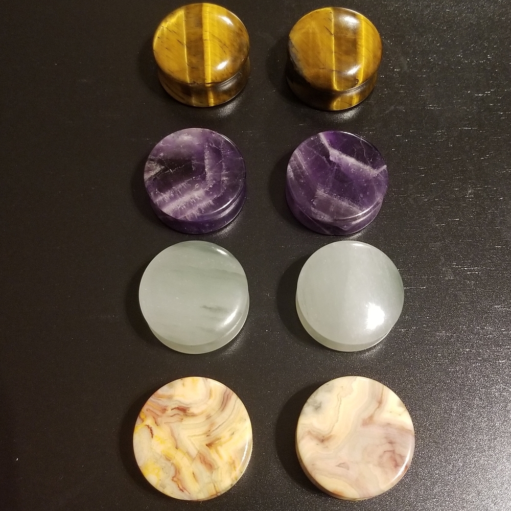 2 Pairs of Stone Plugs